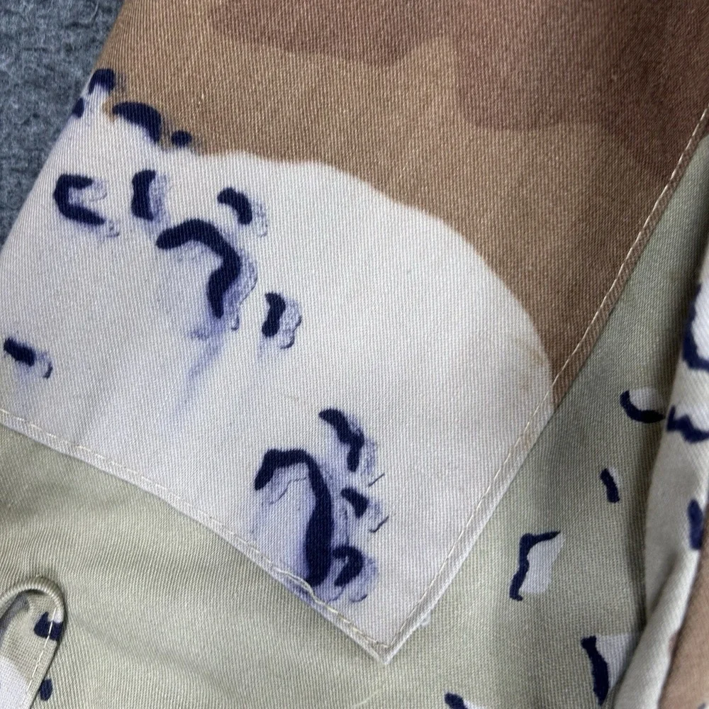 Vintage US Military Desert Chocolate Chip Camo Utility Shirt Mens S‎ Made in USA
